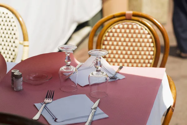 Table Setting Dinner Restaurant — Stock Photo, Image