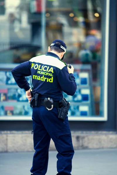 Polizist Uniform Mit Waffe — Stockfoto