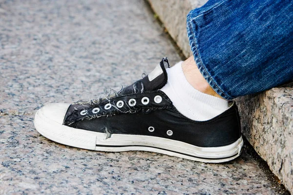 Primer Plano Par Zapatos Mujer Joven — Foto de Stock