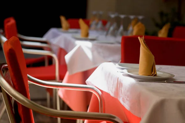 Empty Chairs Tables Table Restaurant — Stock Photo, Image