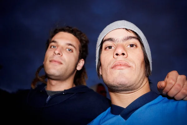 Retrato Jovem Com Barba Olhos Azuis — Fotografia de Stock