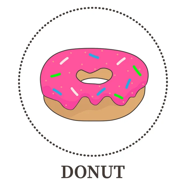 Donut Realista Abstracto Sobre Fondo Blanco Ilustración Vectorial — Foto de Stock