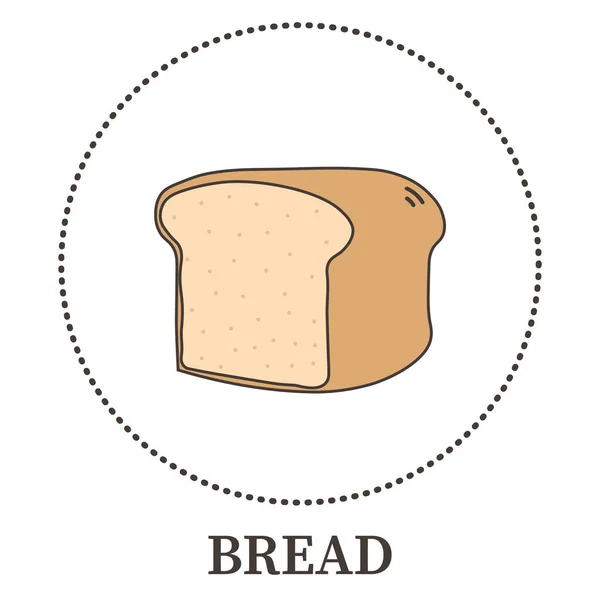 白色背景下的现实烤面包 矢量图解 — 图库照片