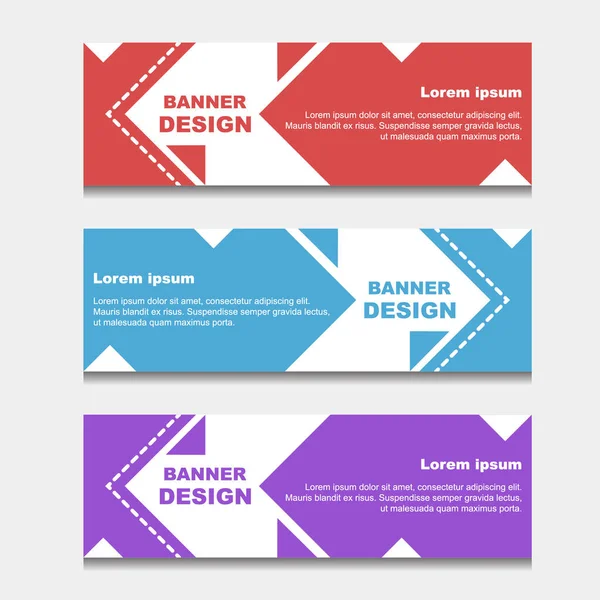Conjunto Design Banner Web Template Pode Ser Usado Para Layout — Fotografia de Stock