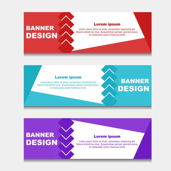 Conjunto Plantilla Web Banner Diseño Puede Utilizar Para Diseño Flujo — Foto de Stock