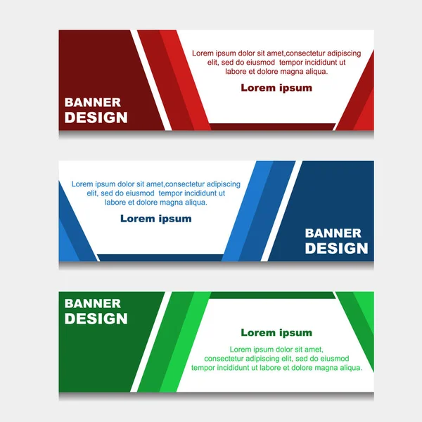 一套设计横幅网页模板 可用于工作流布局 网页设计 和标签矢量设计 — 图库照片