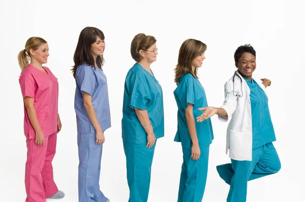 Grupo Médicos Enfermeras Hospital — Foto de Stock