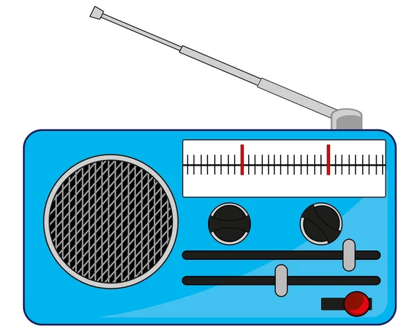 Icono Radio Ilustración Dibujos Animados Iconos Vectoriales Audio Retro Para —  Fotos de Stock