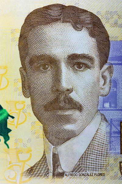 Alfredo González Flores Retrato Del Dinero Costarricense Colón — Foto de Stock