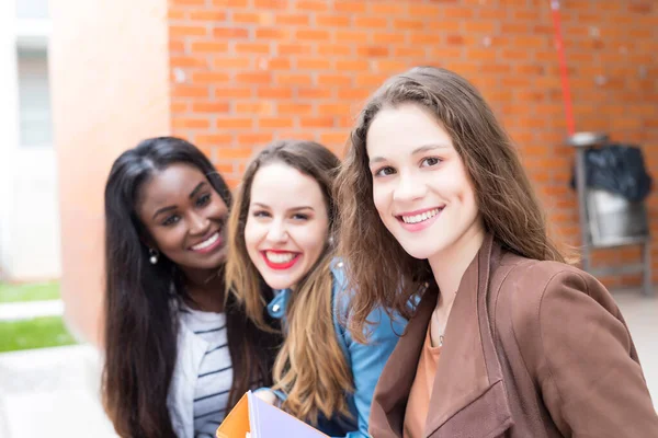 Grupo Jóvenes Estudiantes Diversos Campus —  Fotos de Stock