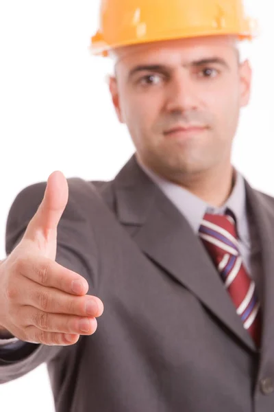 Close Young Man Helmet — Stock Photo, Image