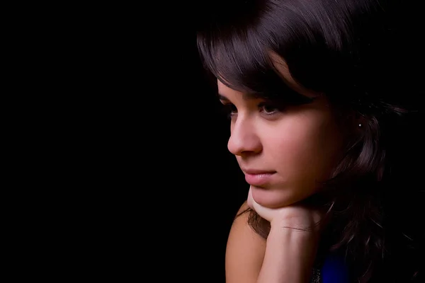 Retrato Uma Bela Jovem Mulher — Fotografia de Stock