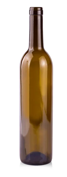 Butelka Empy Wino Izolowane Białym Tle — Zdjęcie stockowe