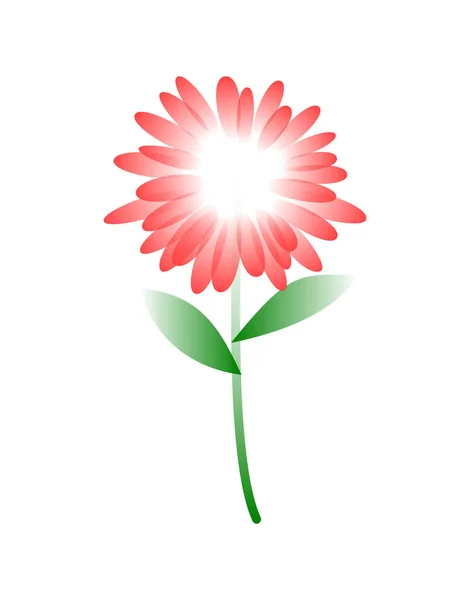 Krásná Květina Listy Květinami Vektorová Ilustrace — Stock fotografie