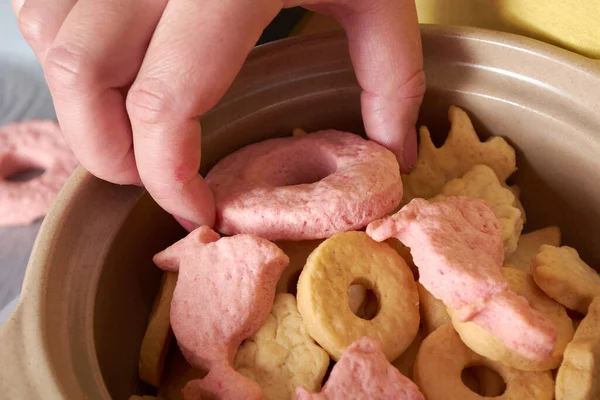 Hausgemachte Plätzchen Mit Einer Vielzahl Von Fleisch — Stockfoto