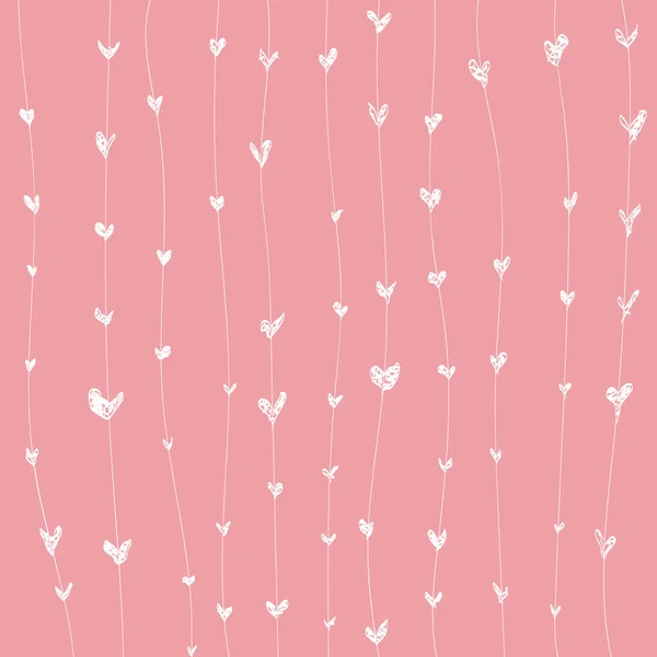 Abstract Pink Background White Painted Hearts Vector Illustration — Stock Photo, Image