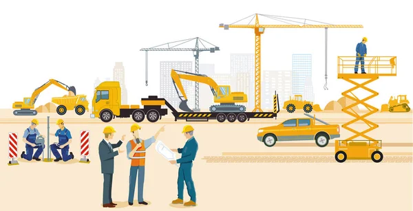 Construction Workers Worker Building Vector Illustration — Stock Photo, Image
