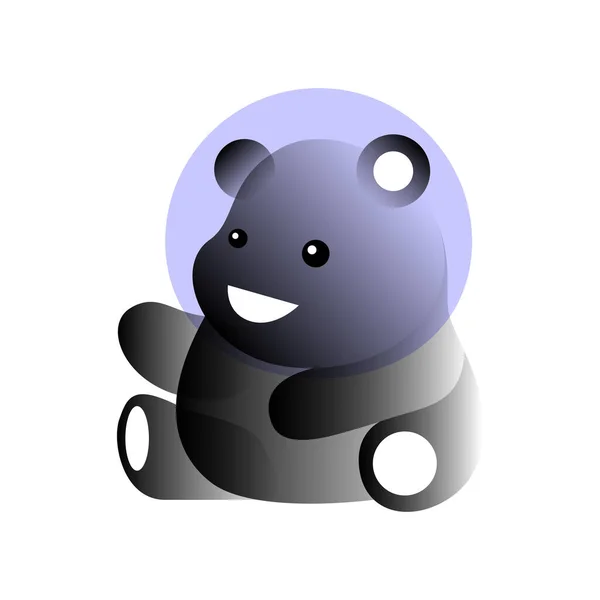 Lindo Oso Panda Con Arco — Foto de Stock