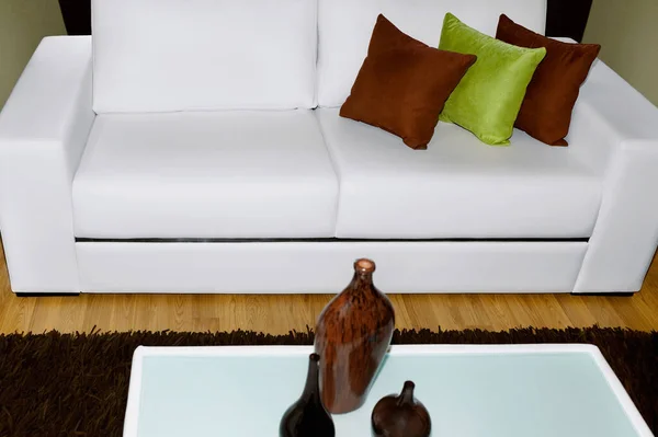 Sala Estar Moderna Interior Com Sofá Cadeira — Fotografia de Stock