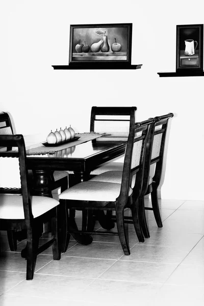 Black White Photo Modern Interior Chair — Stock Photo, Image