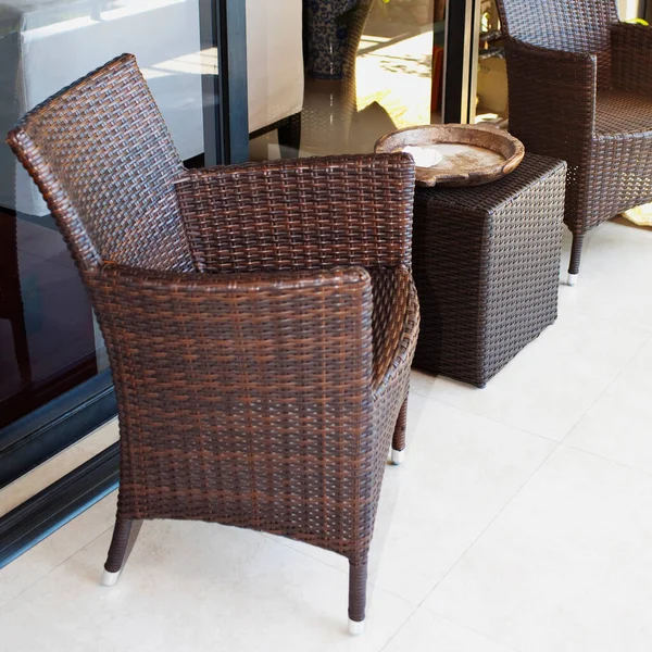 Leere Stühle Und Stuhl Café — Stockfoto