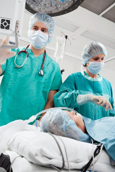 Cirurgião Paciente Hospitalizado — Fotografia de Stock