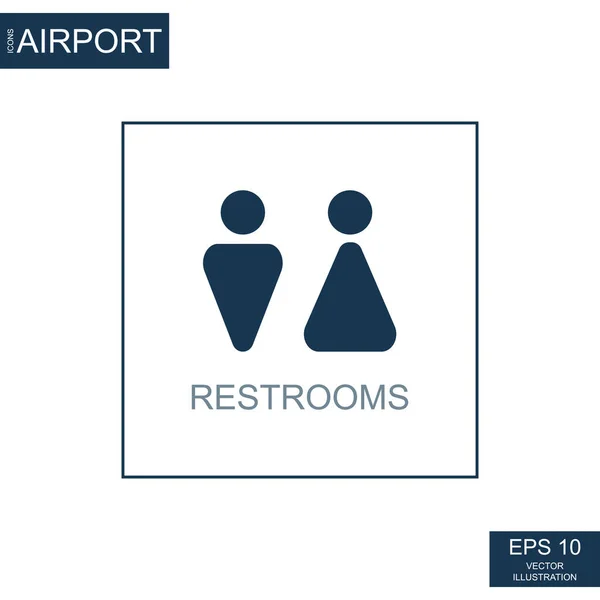 Abstract Icoon Toiletten Luchthaven Thema Vector Illustratie — Stockfoto