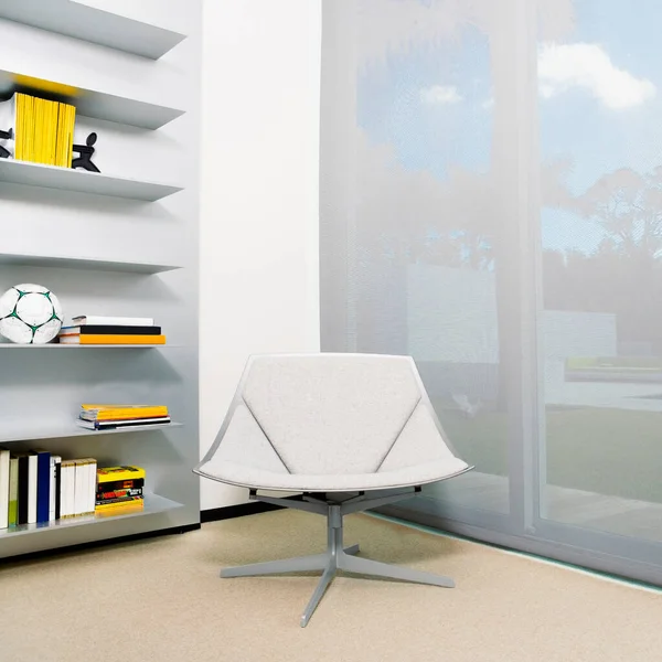 Desain Interior Modern Dengan Sofa Dan Kursi Yang Nyaman — Stok Foto