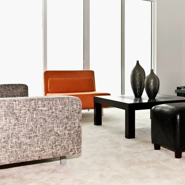 Interior Modern Dengan Sofa Dan Kursi — Stok Foto