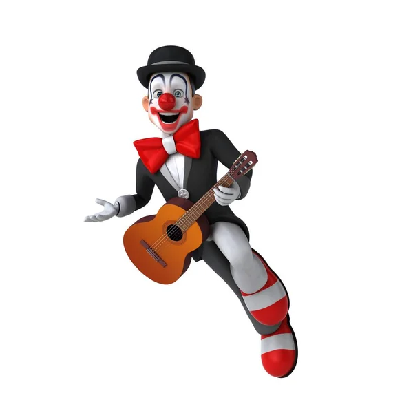 Divertente Clown Isolato Bianco — Foto Stock