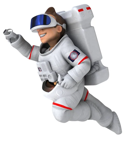 Leuke Illustratie Van Een Astronaut Met Een Helm — Stockfoto