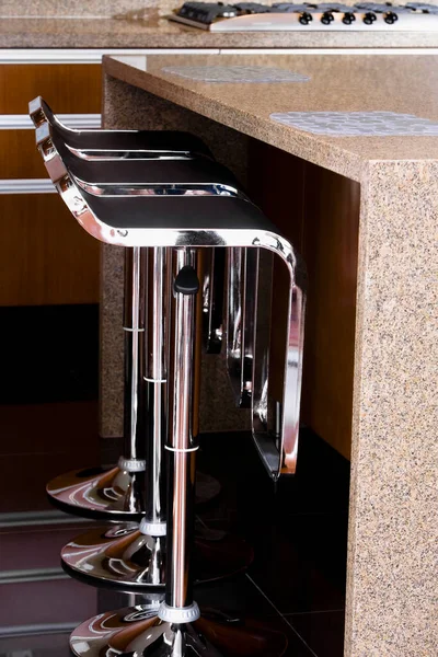 Interior Dapur Modern Dengan Segelas Anggur — Stok Foto