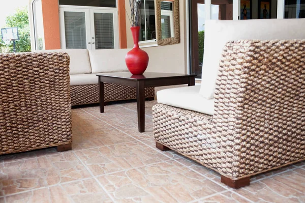 Hermoso Salón Lujo Con Mesa Sillas —  Fotos de Stock