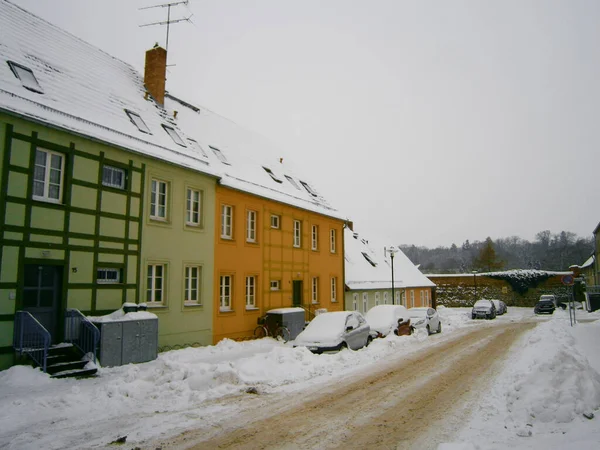 Gammalt Trähus Staden — Stockfoto