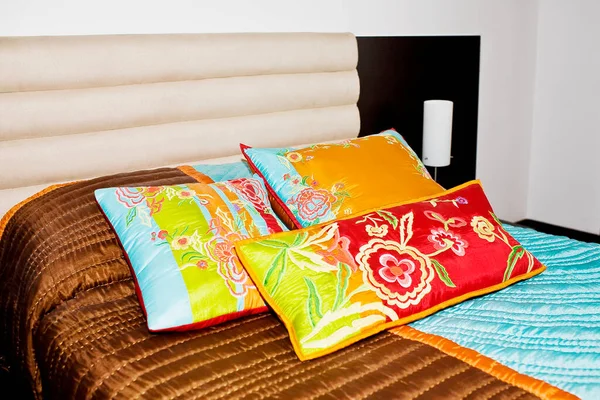 Almofadas Travesseiro Sofá Sala Estar Interior — Fotografia de Stock