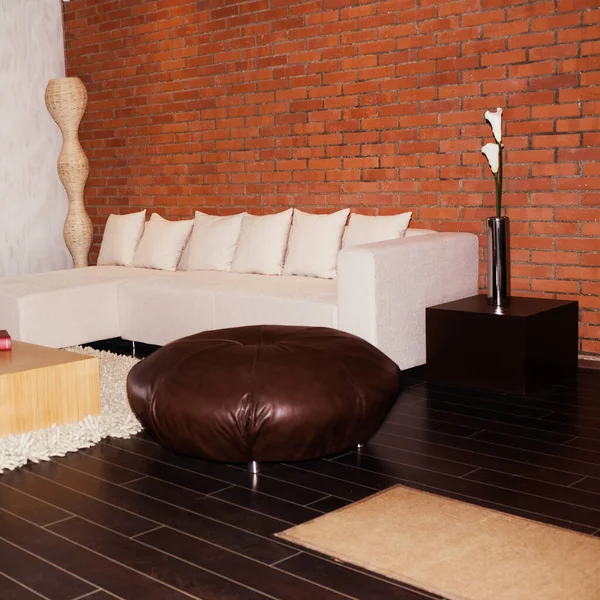 Kanepe Sandalyeli Modern Oturma Odası — Stok fotoğraf