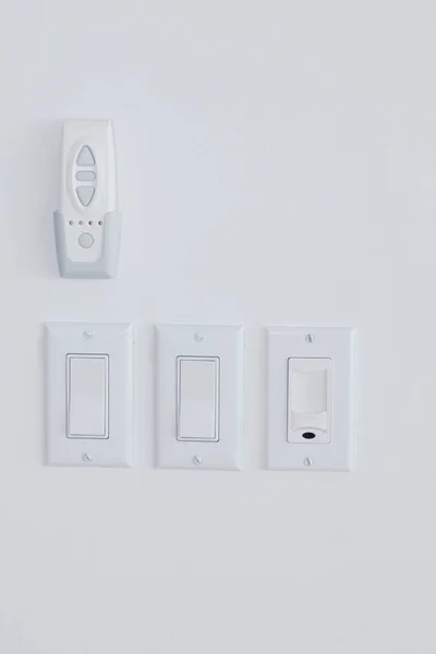 White Electrical Outlet Wall Background — Stock Photo, Image