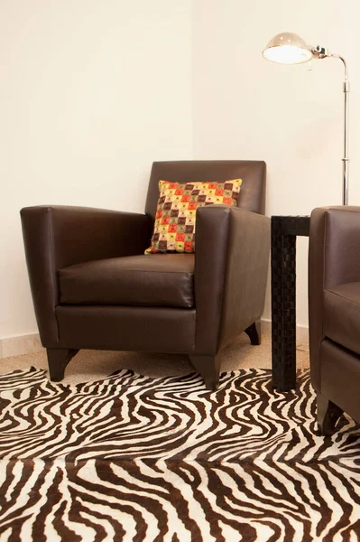 Salon Moderne Intérieur Avec Canapé Chaise — Photo