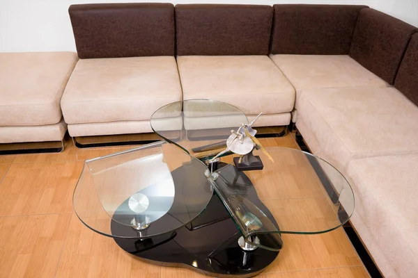 Modern Interior Sofa Glass Wine — Stock Photo, Image