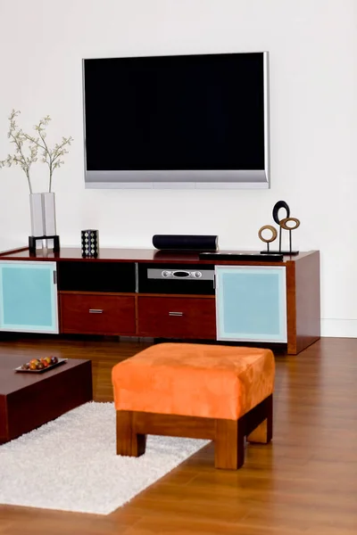 Modern Living Room Television — Stock Photo, Image