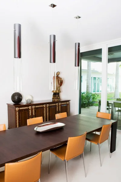 Interior Modern Kitchen Chairs Tables — Stock Photo, Image