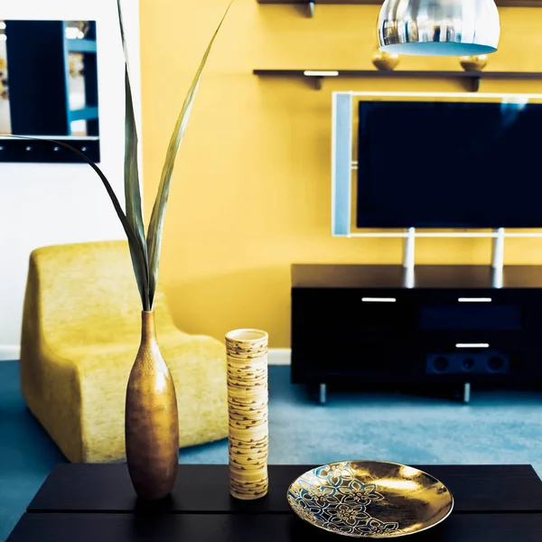 Interior Dari Dapur Modern Dengan Furnitur — Stok Foto