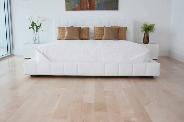 Design Interior Moderno Sala Estar Com Sofá Confortável Cor Branca — Fotografia de Stock