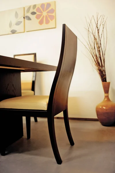 Interior Moderno Com Cadeira Mesa — Fotografia de Stock