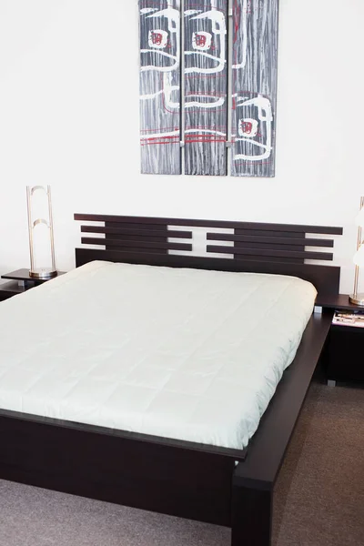 Красиві Розкішні Подушки Прикрасі Ліжка Інтер Єрі Спальні — стокове фото