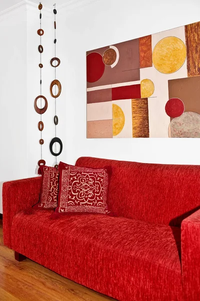 Interior Ruang Tamu Modern Dengan Sofa Dan Kursi — Stok Foto