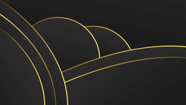 Abstrakcyjny Black Gold Luxury Background Może Być Używany Cover Design — Zdjęcie stockowe