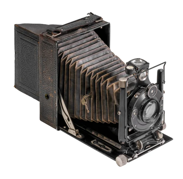 Παλιά Vintage Κάμερα Απομονωμένη Λευκό Φόντο — Φωτογραφία Αρχείου