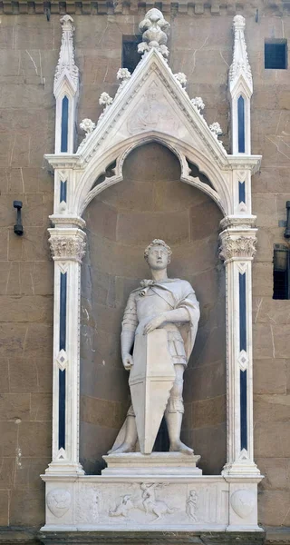 Santo Georgius Oleh Donatello Gereja Orsanmichele Florence Toscana Italia — Stok Foto