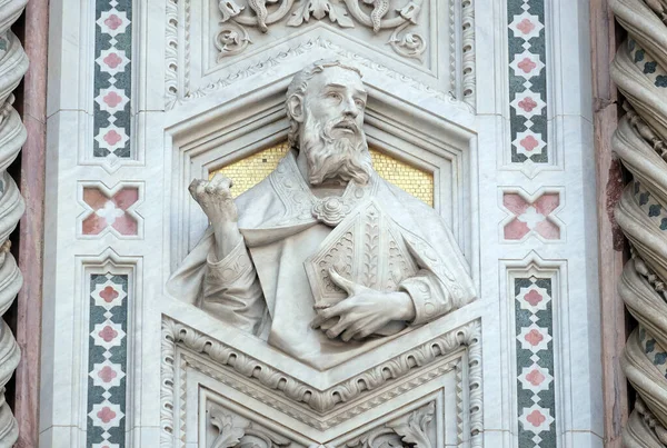 Florentyńscy Święci Portal Santa Maria Del Fiore Katedra Najświętszej Marii — Zdjęcie stockowe